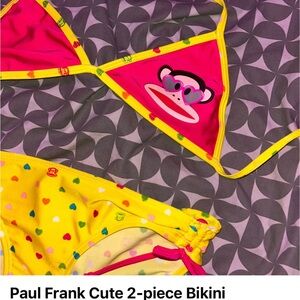 Paul Frank Pink and Yellow Heart Bikini